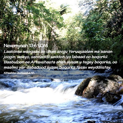 Picture 02 - Nexemyaah 13:6 SOM - Laakiinse waagaas oo dhan anigu Yeruusaalem ma - Bible Verse Picture