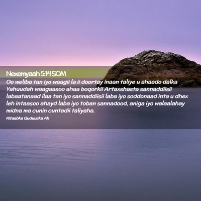Picture 02 - Nexemyaah 5:14 SOM - Oo weliba tan iyo waagii la ii doortay inaan - Bible Verse Picture