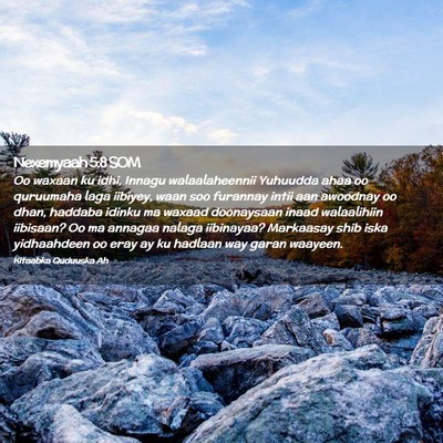 Picture 02 - Nexemyaah 5:8 SOM - Oo waxaan ku idhi, Innagu walaalaheennii Yuhuudda - Bible Verse Picture