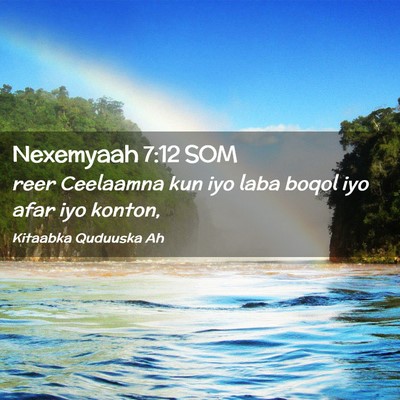 Picture 02 - Nexemyaah 7:12 SOM - reer Ceelaamna kun iyo laba boqol iyo afar iyo - Bible Verse Picture