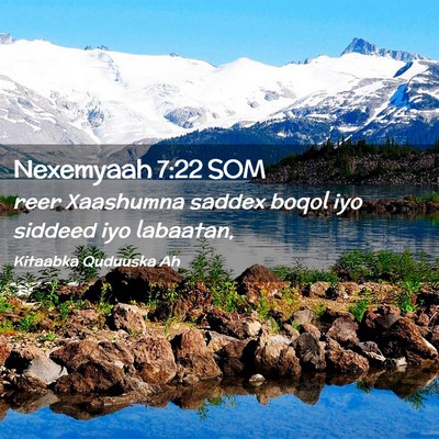 Picture 02 - Nexemyaah 7:22 SOM - reer Xaashumna saddex boqol iyo siddeed iyo - Bible Verse Picture
