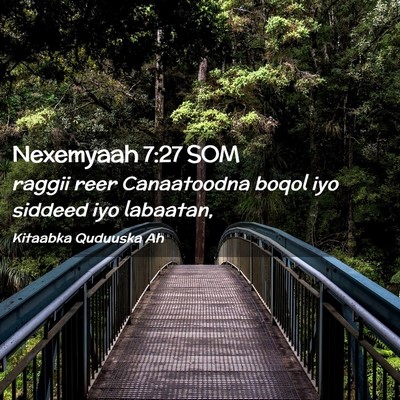 Picture 02 - Nexemyaah 7:27 SOM - raggii reer Canaatoodna boqol iyo siddeed iyo - Bible Verse Picture