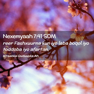 Picture 02 - Nexemyaah 7:41 SOM - reer Fashxuurna kun iyo laba boqol iyo toddoba - Bible Verse Picture