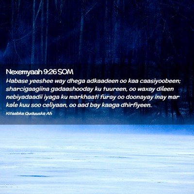 Picture 02 - Nexemyaah 9:26 SOM - Habase yeeshee way dhega adkaadeen oo kaa - Bible Verse Picture