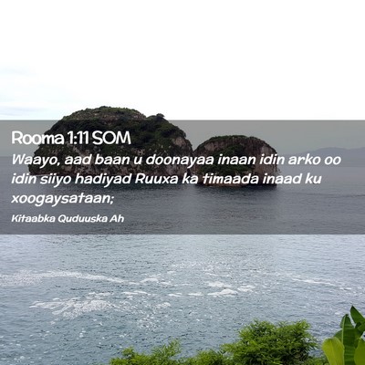 Picture 02 - Rooma 1:11 SOM - Waayo, aad baan u doonayaa inaan idin arko oo - Bible Verse Picture