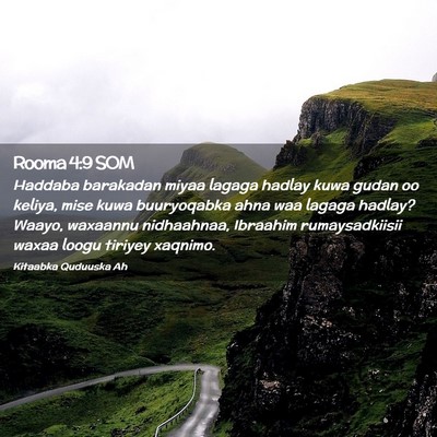Picture 02 - Rooma 4:9 SOM - Haddaba barakadan miyaa lagaga hadlay kuwa gudan - Bible Verse Picture