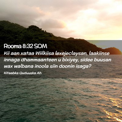 Picture 02 - Rooma 8:32 SOM - Kii aan xataa Wiilkiisa lexejeclaysan, laakiinse - Bible Verse Picture