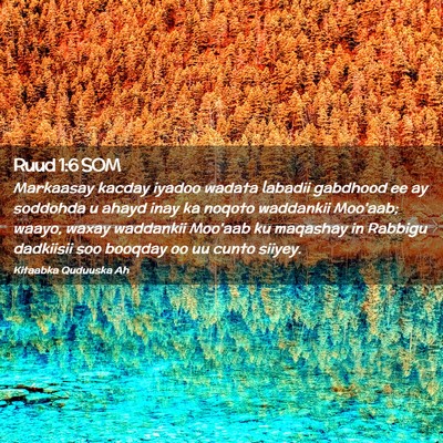 Picture 02 - Ruud 1:6 SOM - Markaasay kacday iyadoo wadata labadii gabdhood - Bible Verse Picture