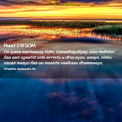 Picture 02 - Ruud 3:18 SOM - Oo iyana markaasay tidhi, Gabadhaydiiyey, iska - Bible Verse Picture