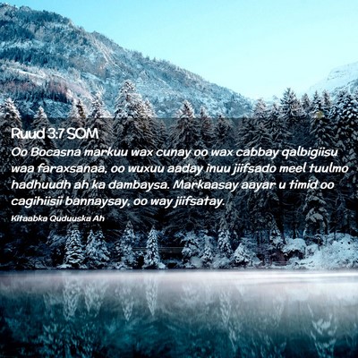 Picture 02 - Ruud 3:7 SOM - Oo Bocasna markuu wax cunay oo wax cabbay - Bible Verse Picture