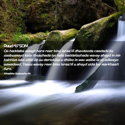 Picture 02 - Ruud 4:7 SOM - Oo haddaba waagii hore reer binu Israa'iil - Bible Verse Picture