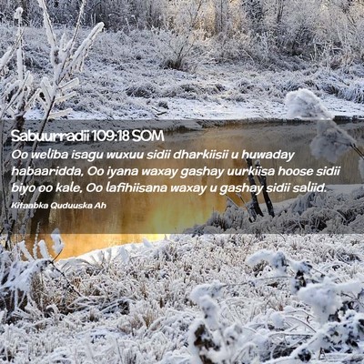 Picture 02 - Sabuurradii 109:18 SOM - Oo weliba isagu wuxuu sidii dharkiisii u huwaday - Bible Verse Picture