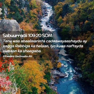 Picture 02 - Sabuurradii 109:20 SOM - Tanu waa abaalmarinta cadaawayaashaydu ay xagga - Bible Verse Picture