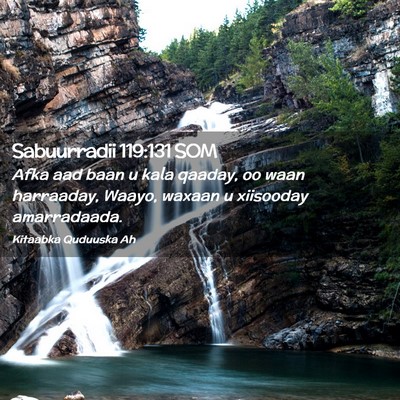Picture 02 - Sabuurradii 119:131 SOM - Afka aad baan u kala qaaday, oo waan harraaday, - Bible Verse Picture