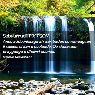 Picture 02 - Sabuurradii 119:17 SOM - Anoo addoonkaaga ah wax badan oo wanaagsan ii - Bible Verse Picture