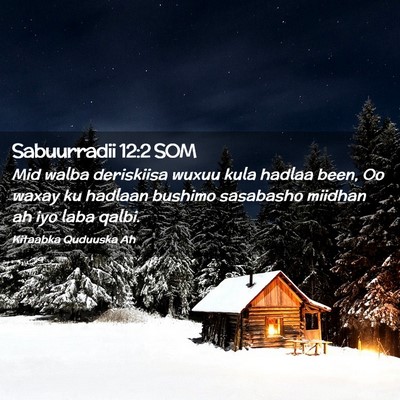Picture 02 - Sabuurradii 12:2 SOM - Mid walba deriskiisa wuxuu kula hadlaa been, Oo - Bible Verse Picture