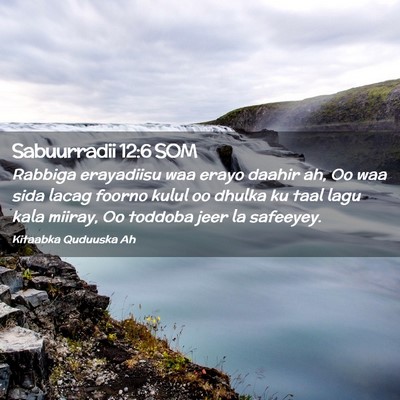 Picture 02 - Sabuurradii 12:6 SOM - Rabbiga erayadiisu waa erayo daahir ah, Oo waa - Bible Verse Picture