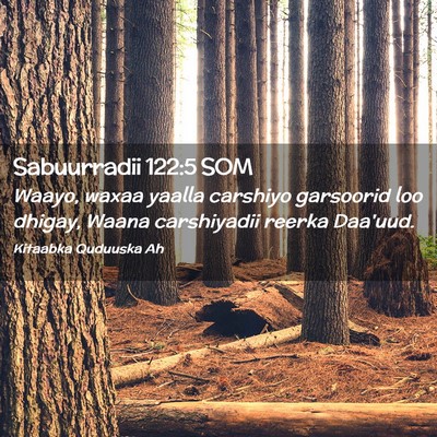 Picture 02 - Sabuurradii 122:5 SOM - Waayo, waxaa yaalla carshiyo garsoorid loo - Bible Verse Picture