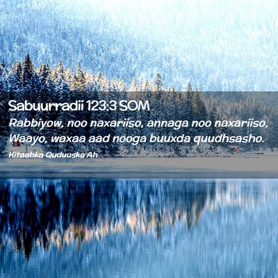 Picture 02 - Sabuurradii 123:3 SOM - Rabbiyow, noo naxariiso, annaga noo naxariiso, - Bible Verse Picture