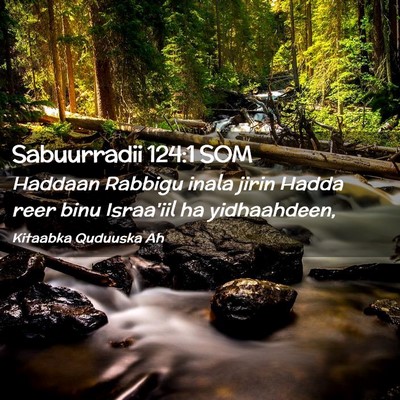 Picture 02 - Sabuurradii 124:1 SOM - Haddaan Rabbigu inala jirin Hadda reer binu - Bible Verse Picture