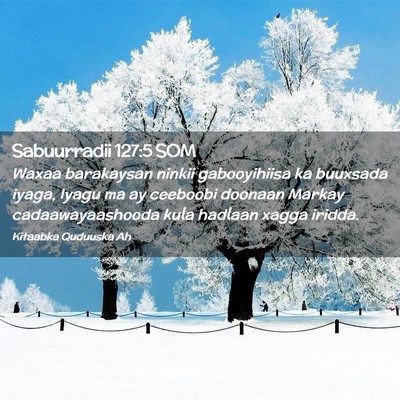 Picture 02 - Sabuurradii 127:5 SOM - Waxaa barakaysan ninkii gabooyihiisa ka buuxsada - Bible Verse Picture