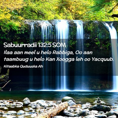 Picture 02 - Sabuurradii 132:5 SOM - Ilaa aan meel u helo Rabbiga, Oo aan taambuug u - Bible Verse Picture