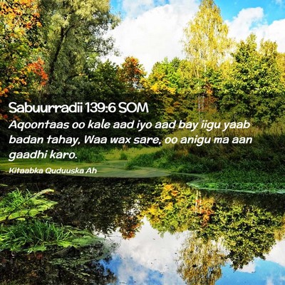 Picture 02 - Sabuurradii 139:6 SOM - Aqoontaas oo kale aad iyo aad bay iigu yaab badan - Bible Verse Picture