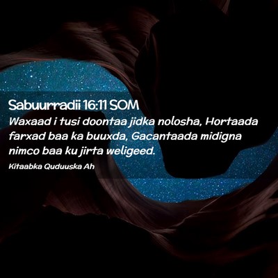 Picture 02 - Sabuurradii 16:11 SOM - Waxaad i tusi doontaa jidka nolosha, Hortaada - Bible Verse Picture
