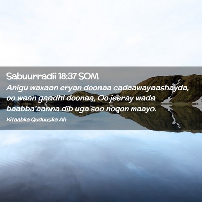 Picture 02 - Sabuurradii 18:37 SOM - Anigu waxaan eryan doonaa cadaawayaashayda, oo - Bible Verse Picture