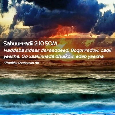 Picture 02 - Sabuurradii 2:10 SOM - Haddaba sidaas daraaddeed, Boqorradow, caqli - Bible Verse Picture