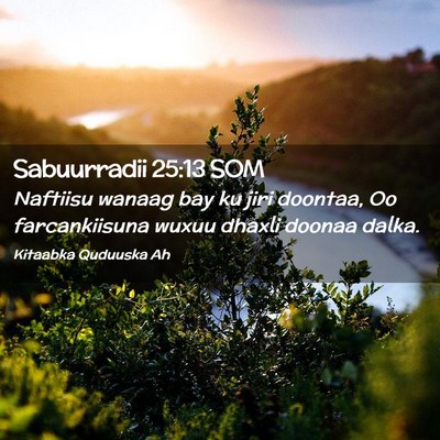 Picture 02 - Sabuurradii 25:13 SOM - Naftiisu wanaag bay ku jiri doontaa, Oo - Bible Verse Picture