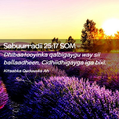 Picture 02 - Sabuurradii 25:17 SOM - Dhibaatooyinka qalbigaygu way sii ballaadheen, - Bible Verse Picture