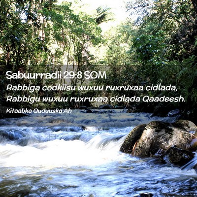 Picture 02 - Sabuurradii 29:8 SOM - Rabbiga codkiisu wuxuu ruxruxaa cidlada, Rabbigu - Bible Verse Picture