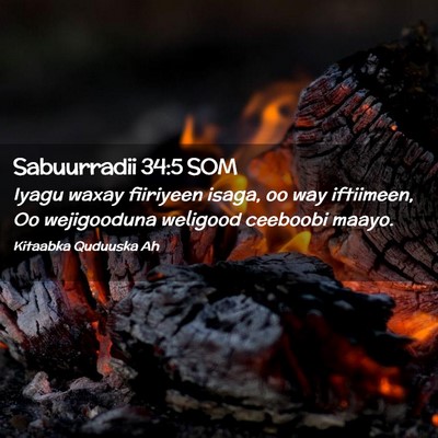 Picture 02 - Sabuurradii 34:5 SOM - Iyagu waxay fiiriyeen isaga, oo way iftiimeen, Oo - Bible Verse Picture