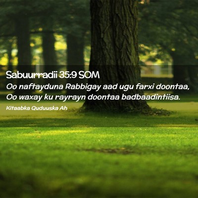 Picture 02 - Sabuurradii 35:9 SOM - Oo naftayduna Rabbigay aad ugu farxi doontaa, Oo - Bible Verse Picture