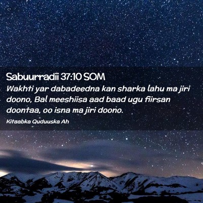 Picture 02 - Sabuurradii 37:10 SOM - Wakhti yar dabadeedna kan sharka lahu ma jiri - Bible Verse Picture