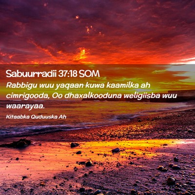 Picture 02 - Sabuurradii 37:18 SOM - Rabbigu wuu yaqaan kuwa kaamilka ah cimrigooda, - Bible Verse Picture