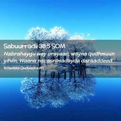Picture 02 - Sabuurradii 38:5 SOM - Nabrahaygu way urayaan, wayna qudhmuun yihiin, - Bible Verse Picture