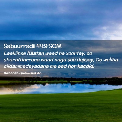 Picture 02 - Sabuurradii 44:9 SOM - Laakiinse haatan waad na xoortay, oo - Bible Verse Picture