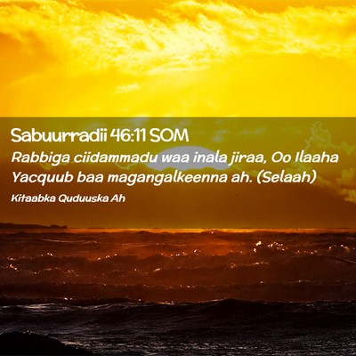 Picture 02 - Sabuurradii 46:11 SOM - Rabbiga ciidammadu waa inala jiraa, Oo Ilaaha - Bible Verse Picture