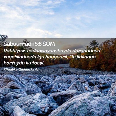 Picture 02 - Sabuurradii 5:8 SOM - Rabbiyow, cadaawayaashayda daraaddood - Bible Verse Picture