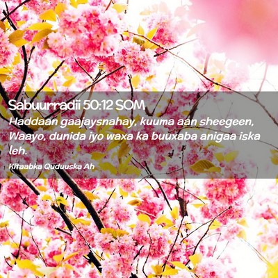 Picture 02 - Sabuurradii 50:12 SOM - Haddaan gaajaysnahay, kuuma aan sheegeen, Waayo, - Bible Verse Picture