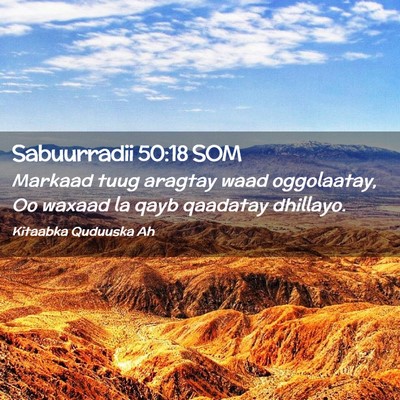Picture 02 - Sabuurradii 50:18 SOM - Markaad tuug aragtay waad oggolaatay, Oo waxaad - Bible Verse Picture