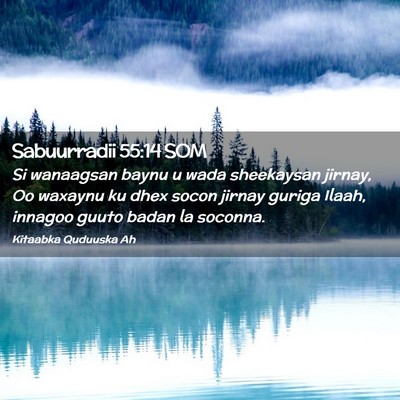 Picture 02 - Sabuurradii 55:14 SOM - Si wanaagsan baynu u wada sheekaysan jirnay, Oo - Bible Verse Picture