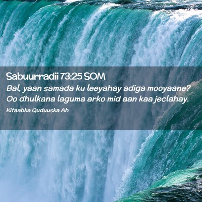 Picture 02 - Sabuurradii 73:25 SOM - Bal, yaan samada ku leeyahay adiga mooyaane? Oo - Bible Verse Picture
