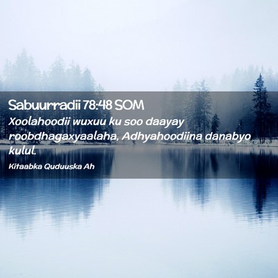 Picture 02 - Sabuurradii 78:48 SOM - Xoolahoodii wuxuu ku soo daayay - Bible Verse Picture