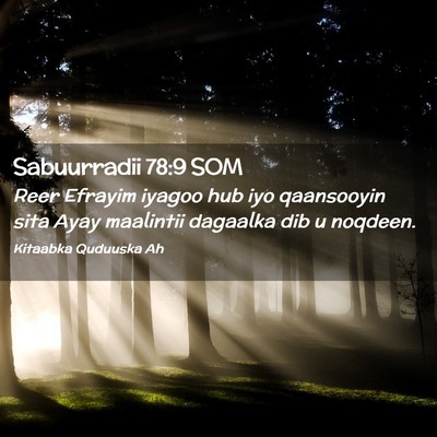 Picture 02 - Sabuurradii 78:9 SOM - Reer Efrayim iyagoo hub iyo qaansooyin sita Ayay - Bible Verse Picture