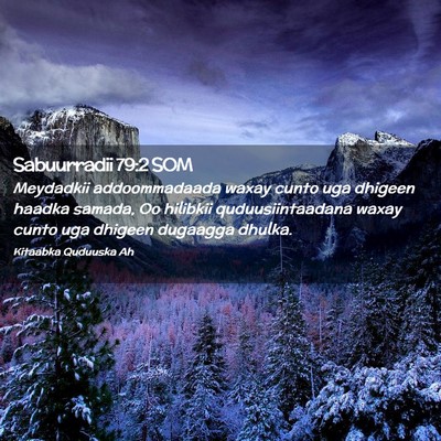 Picture 02 - Sabuurradii 79:2 SOM - Meydadkii addoommadaada waxay cunto uga dhigeen - Bible Verse Picture