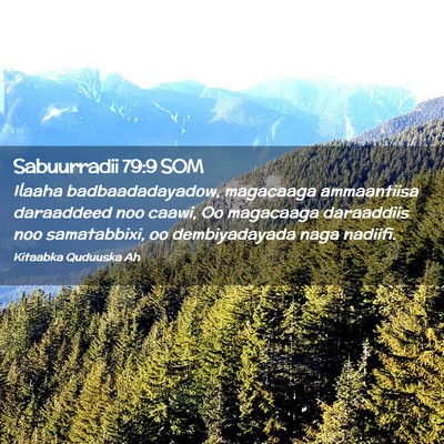 Picture 02 - Sabuurradii 79:9 SOM - Ilaaha badbaadadayadow, magacaaga ammaantiisa - Bible Verse Picture