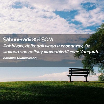 Picture 02 - Sabuurradii 85:1 SOM - Rabbiyow, dalkaagii waad u roonaatay, Oo waxaad - Bible Verse Picture